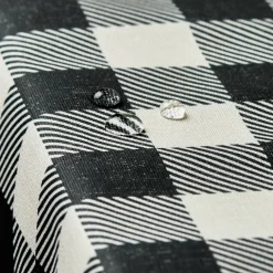 EMINZA Nappe rectangulaire coton enduit (150 x 250 cm) Vichy e Noir Sale