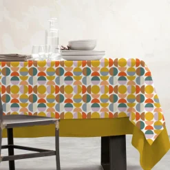 EMINZA Nappe rectangulaire coton enduit (150 x 250 cm) Brooklyn Multicolore Online