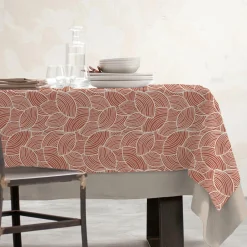 EMINZA Nappe rectangulaire coton enduit (150 x 350 cm) Sarah Terracotta Sale