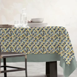 EMINZA Nappe rectangulaire coton enduit (150 x 350 cm) Mafalda Multicolore Clearance