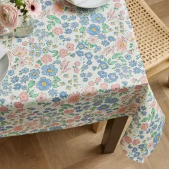EMINZA Nappe rectangulaire coton enduit (150 x 250 cm) Corolle Multicolore Online