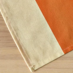 EMINZA Nappe rectangulaire coton enduit (150 x 350 cm) Clementine Orange Online