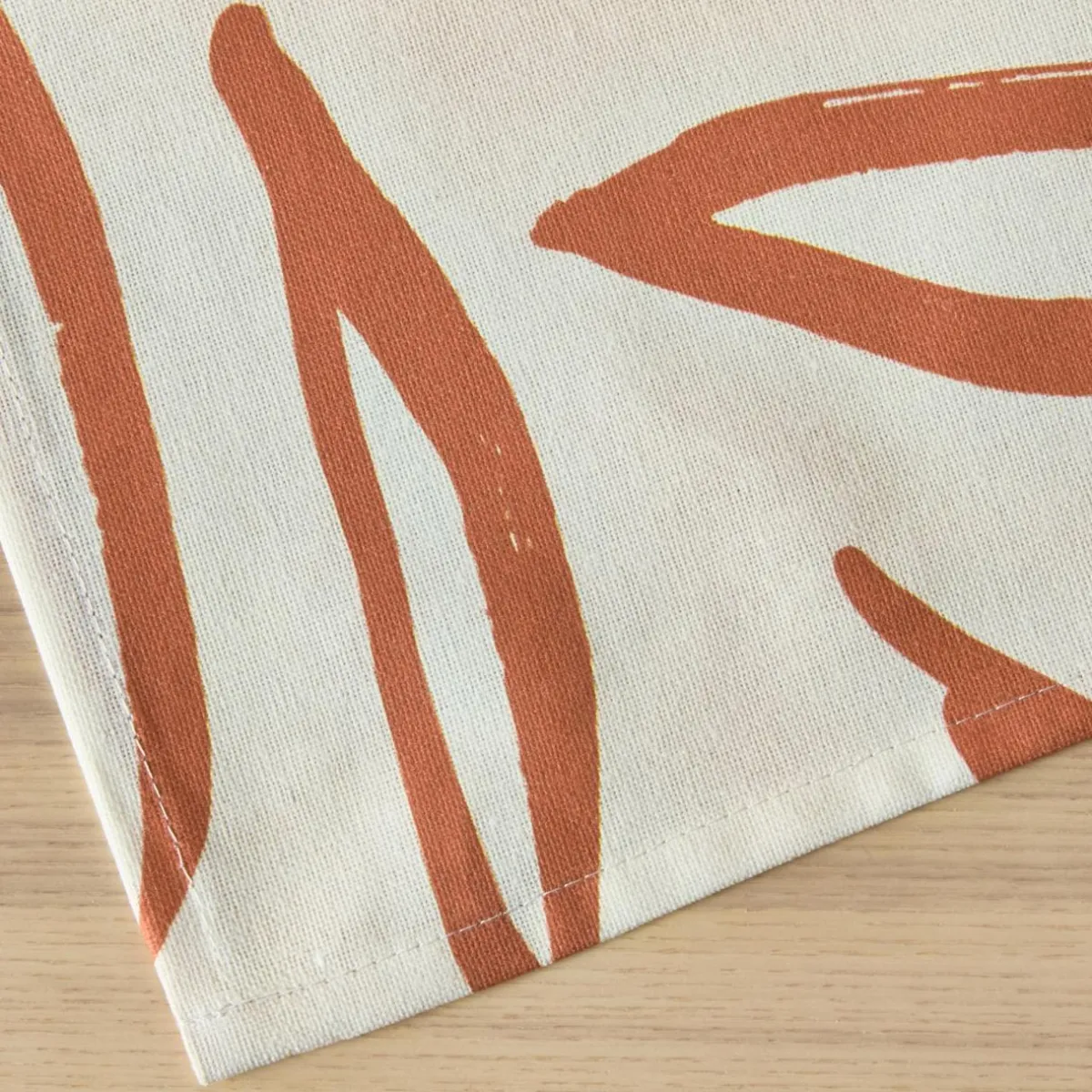 EMINZA Nappe rectangulaire coton enduit (150 x 350 cm) Galice Terracotta Sale