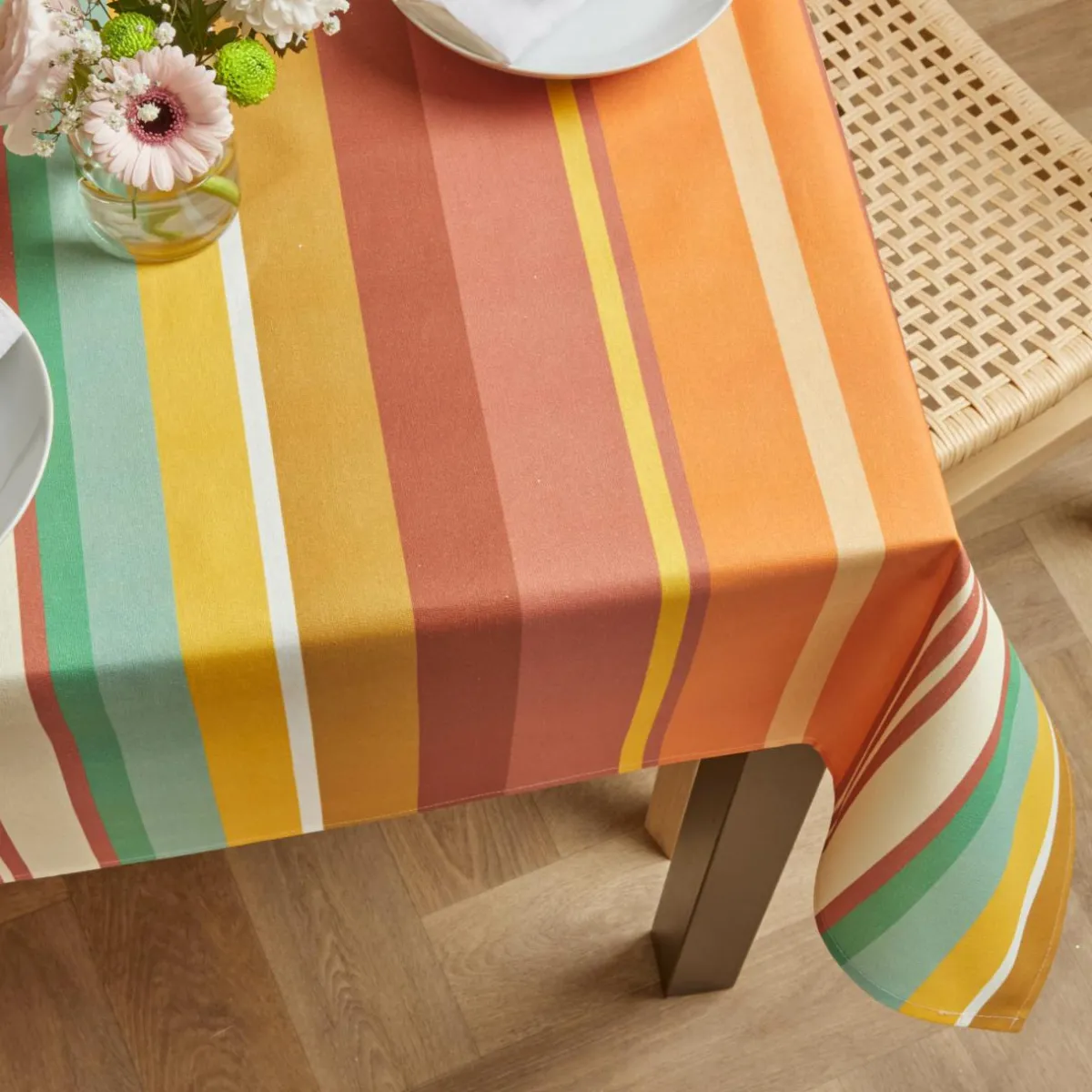 EMINZA Nappe rectangulaire coton enduit (150 x 250 cm) Ajaccio Multicolore Clearance