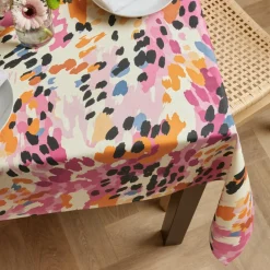 EMINZA Nappe rectangulaire coton enduit (150 x 350 cm) Mowgli Multicolore New