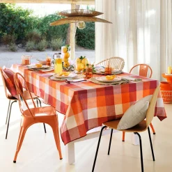 Atmosphera, cru017dateur d'intu017drieur Nappe rectangulaire coton (150 x 250 cm) Madras Multicolore