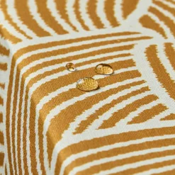 EMINZA Nappe rectangulaire coton enduit (150 x 350 cm) Sarah Jaune moutarde Clearance