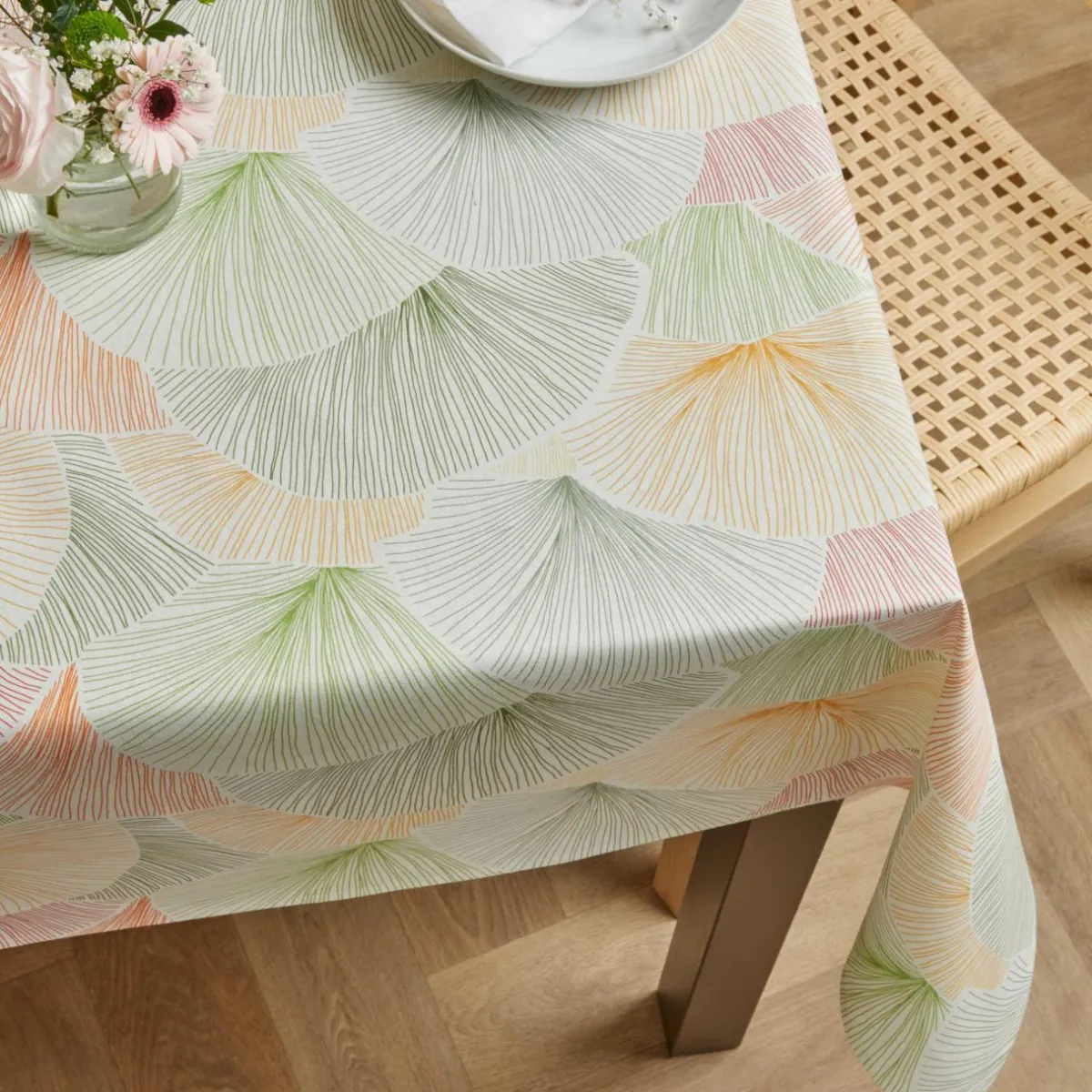 EMINZA Nappe rectangulaire coton enduit (150 x 350 cm) Boston Multicolore