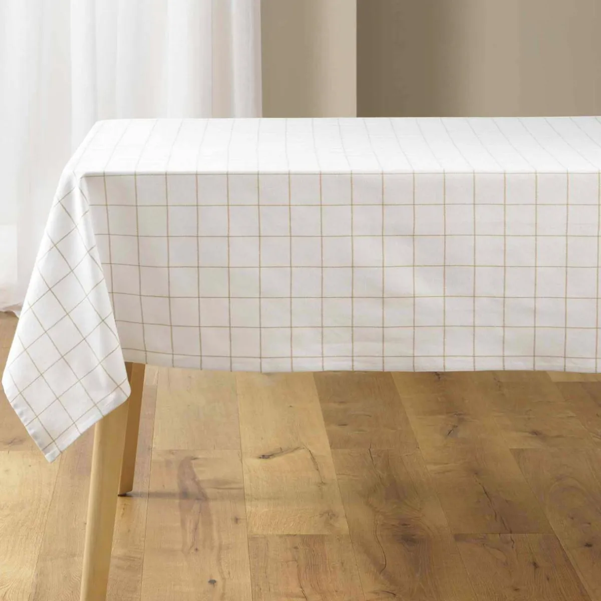 douceur d'intu017drieur Nappe rectangulaire coton (140 x 240 cm) Axel he Blanc Clearance