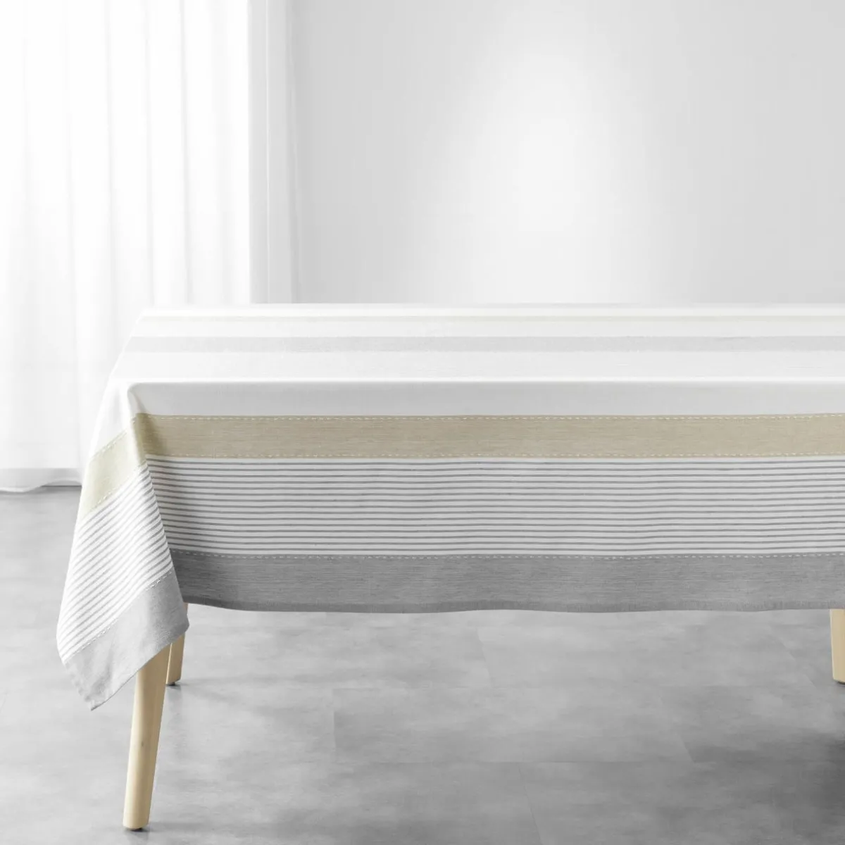 douceur d'intu017drieur Nappe rectangulaire coton tissé (140 x 240 cm) Iliade he Blanc Outlet