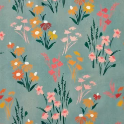 EMINZA Nappe rectangulaire coton enduit (150 x 350 cm) Juliette Vert Eucalyptus New
