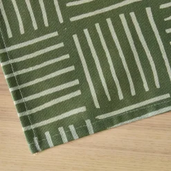 EMINZA Nappe rectangulaire coton enduit (150 x 350 cm) Paolo e Vert New