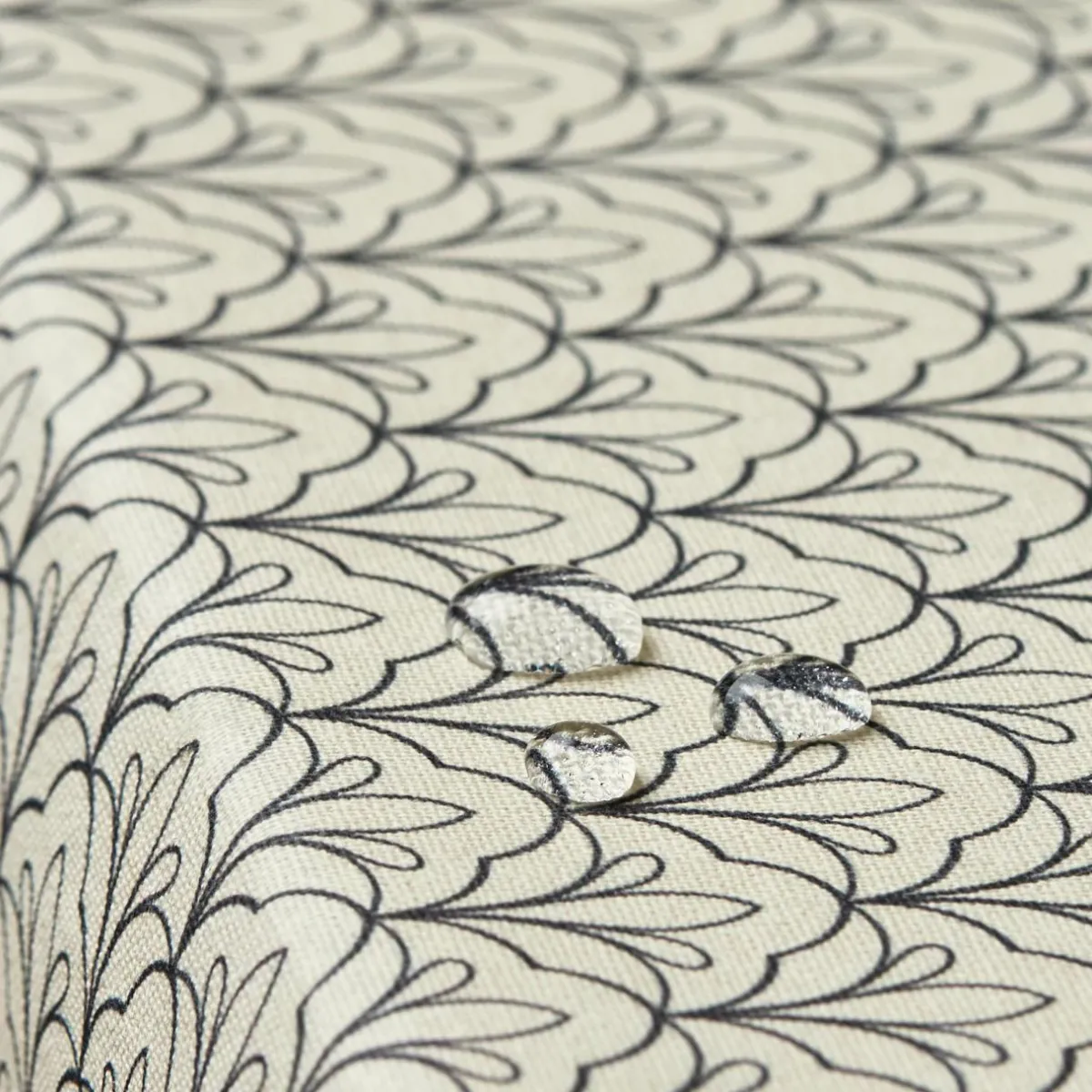 EMINZA Nappe rectangulaire coton enduit (150 x 350 cm) Clara e Gris New