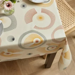 EMINZA Nappe rectangulaire coton enduit (150 x 350 cm) Manhattan Beige Online