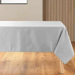 douceur d'intu017drieur Nappe rectangulaire enduite (140 x 250 cm) Azuline e Gris Outlet