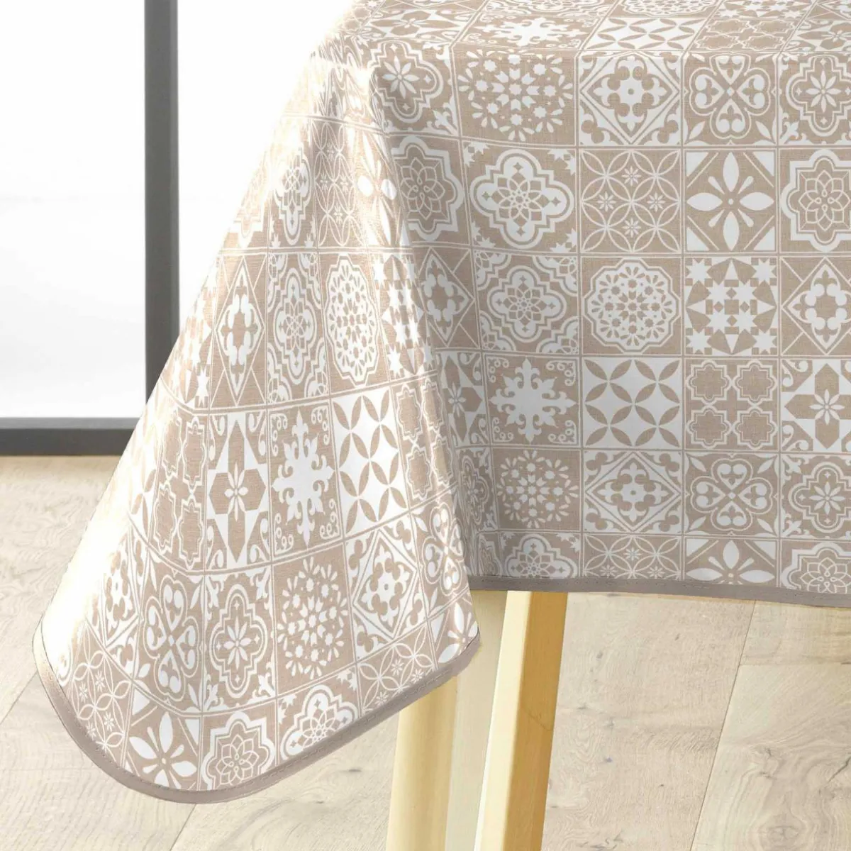 douceur d'intu017drieur Nappe rectangulaire enduite PVC (140 x 240 cm) Carella he Blanc Best