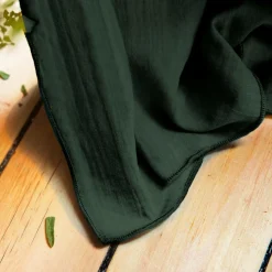 EMINZA Nappe rectangulaire gaze de coton (150 x 250 cm) Gaïa Vert sapin Best