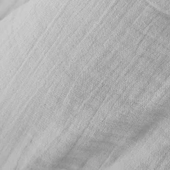 EMINZA Nappe rectangulaire gaze de coton (150 x 250 cm) Gaïa Gris nuage Gris clair Discount
