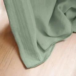 EMINZA Nappe rectangulaire gaze de coton (150 x 250 cm) Gaïa eucalyptus Vert New