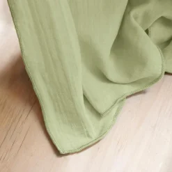 EMINZA Nappe rectangulaire gaze de coton (150 x 250 cm) Gaïa Vert tilleul Online