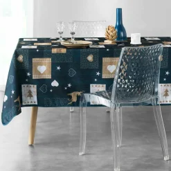 DOUCEUR D'INTERIEUR Nappe rectangulaire (L240 cm) Augustin e Bleu