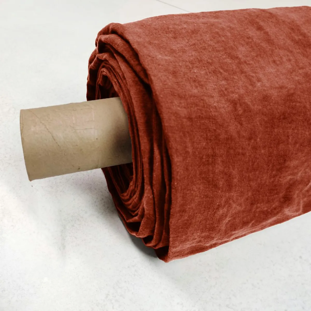 EMINZA Nappe rectangulaire lin lavé (170 x 350 cm) Louise Terracotta Best