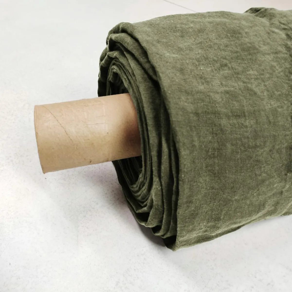 EMINZA Nappe rectangulaire lin lavé (170 x 250 cm) Louise Vert romarin Sale