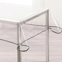 DOUCEUR D'INTERIEUR Nappe rectangulaire toile cirée transparente (140 x 240 cm) Garden Anthracite Gris foncé Online