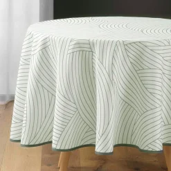 DOUCEUR D'INTERIEUR Nappe ronde anti tache (180 cm) Linea he Blanc Discount
