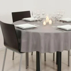 ATMOSPHERA Nappe ronde anti tache (D180 cm) Lina e Gris Online