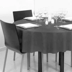 ATMOSPHERA Nappe ronde anti tache (D180 cm) Lina Gris ardoise