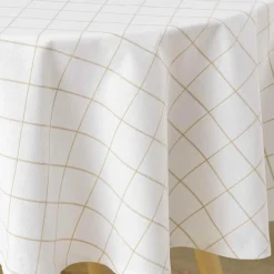 douceur d'intu017drieur Nappe ronde coton (180 cm) Axel he Blanc Online