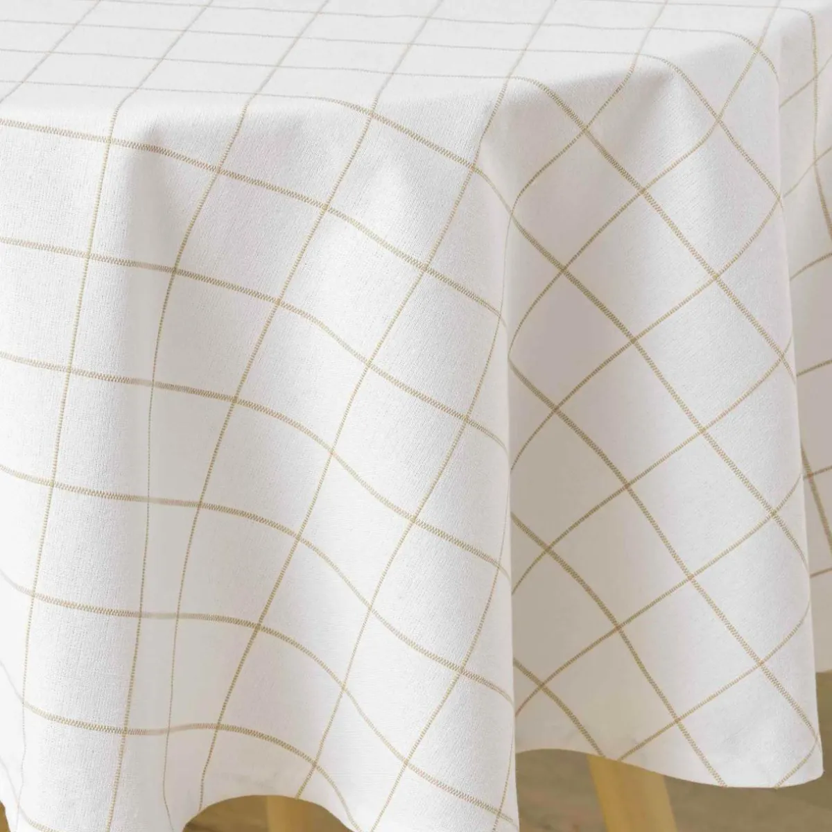 douceur d'intu017drieur Nappe ronde coton (180 cm) Axel he Blanc Online