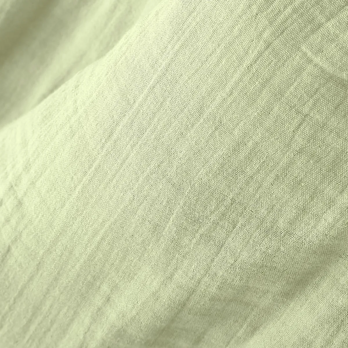 EMINZA Nappe ronde gaze de coton (180 cm) Gaïa Vert tilleul Discount