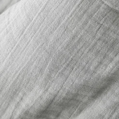 EMINZA Nappe ronde gaze de coton (180 cm) Gaïa Gris nuage Gris clair Outlet