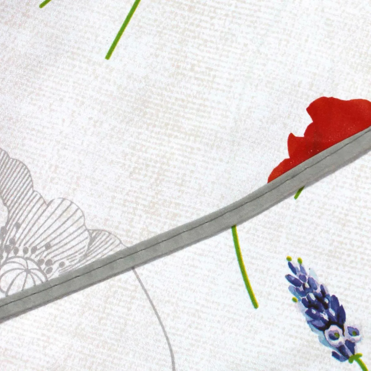 DOUCEUR D'INTERIEUR Nappe ronde tissu PVC (D160 cm) Sisteron Rouge New