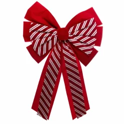 Feeric Lights & Christmas Noeud ruban Rayé (H60 cm) Rouge Sale