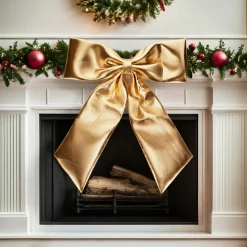KOOPMAN Nœud de Noël Géant (H80 cm) Shiny Or Hot