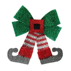 KOOPMAN Nœud de Noël (H33 cm) Jambes lutin farceur Multicolore