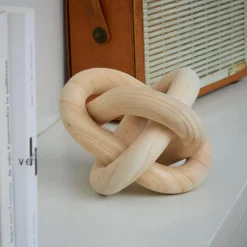 OSTARIA Nœud en bois à poser (15 x 15 cm) Chaîne Beige Best