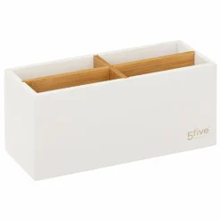 5 Five Simply Smart Organisateur de maquillage 4 compartiments Natureo Blanc