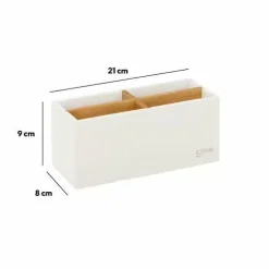 5 Five Simply Smart Organisateur de maquillage 4 compartiments Natureo Blanc