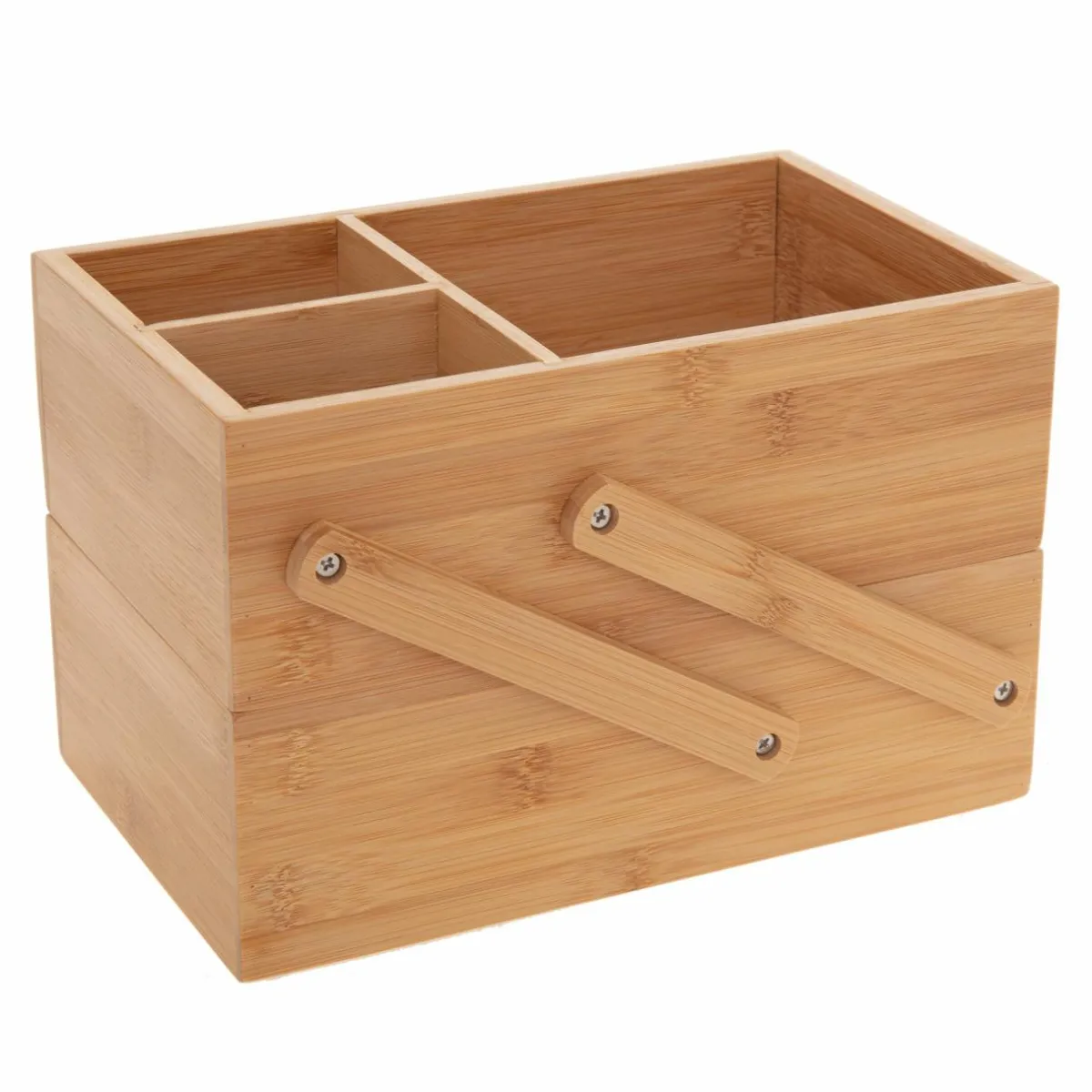 5 Five Simply Smart Organisateur de maquillage 2 niveaux Bambou Naturel