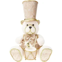 KOOPMAN Ours de Noël déco (H33 cm) Majestueux musicien Or Outlet