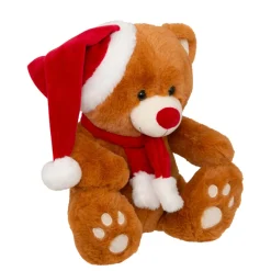 JJA Ours en peluche (H34 cm) Loulou écharpe rouge Marron Outlet