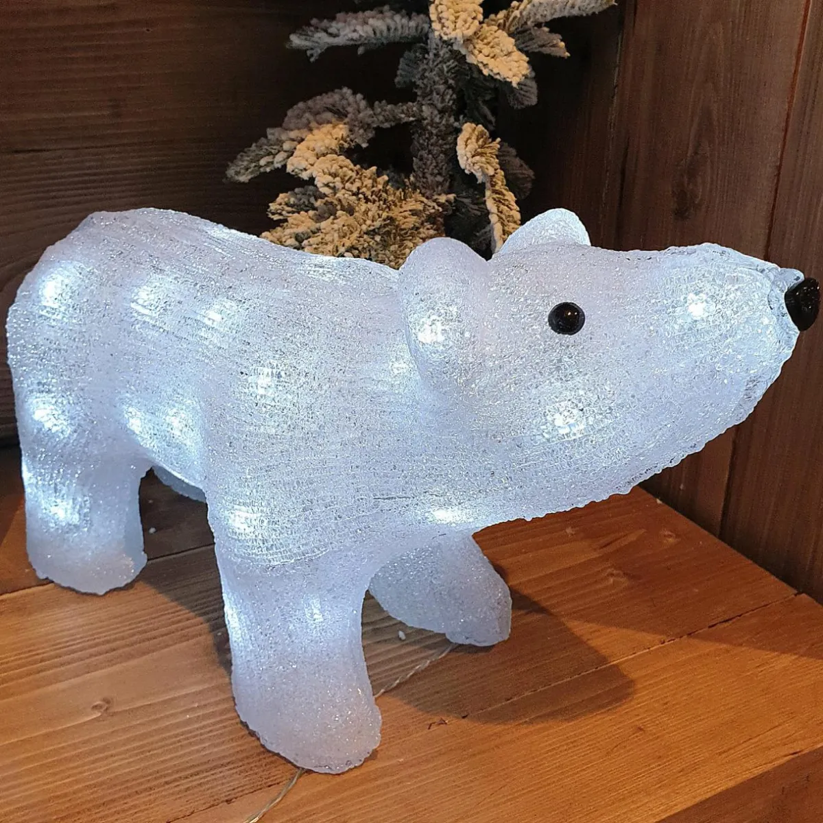 KAEMINGK Ours lumineux solaire 40 LED (H24 cm) Titouan Blanc froid Best