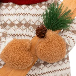 JJA Ours peluche jambes téléscopiques (H95 cm) Petit Skieur Rouge Clearance
