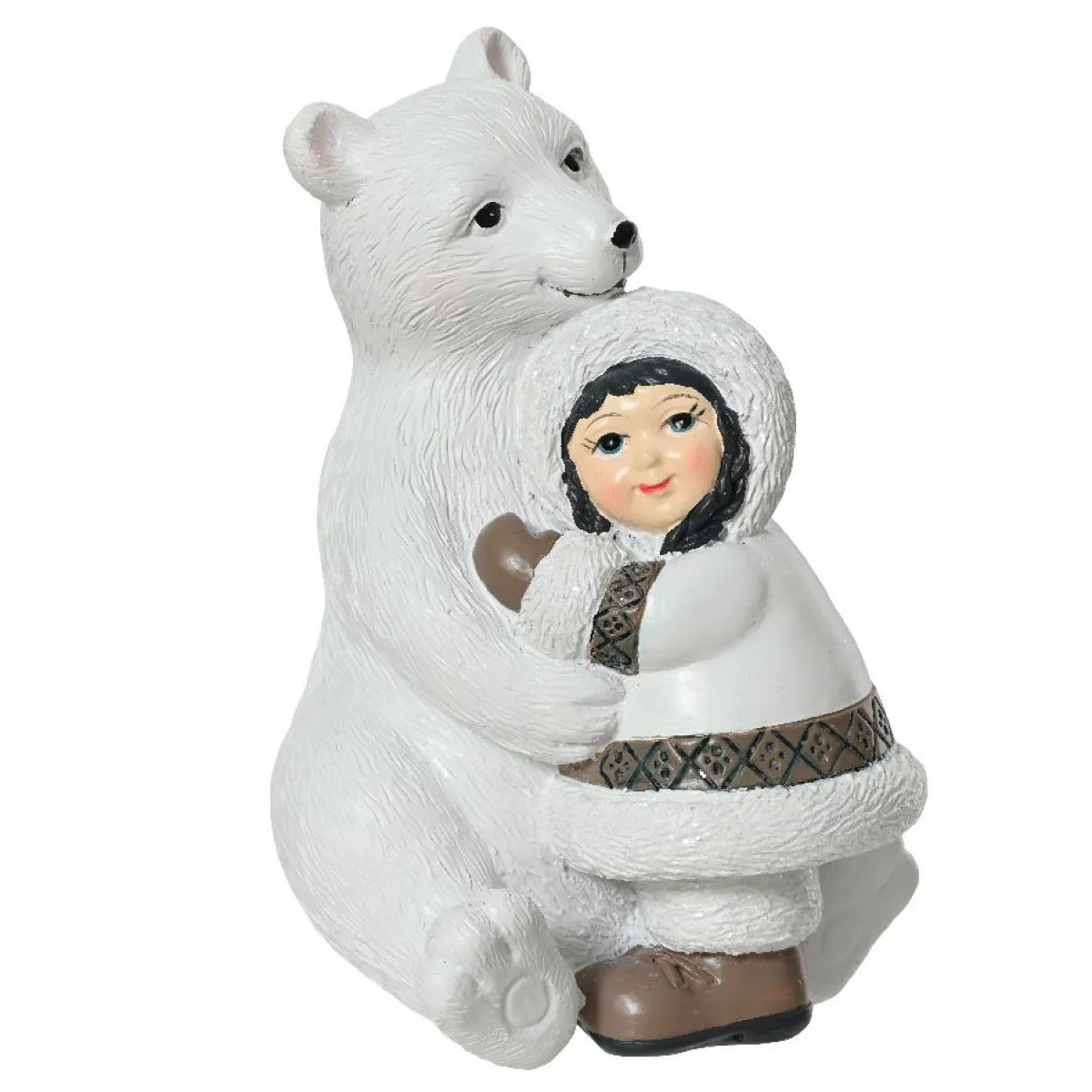KAEMINGK Ours polaire déco (H16 cm) Esquimau des Neige Blanc Online
