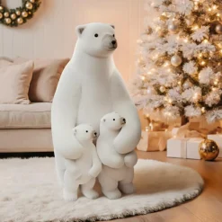 Feeric Lights & Christmas Ours polaire en famille (H95 cm) Blanc Outlet