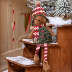 KAEMINGK Ourson de Noël déco (H68 cm) Max à la montagne Gris Hot